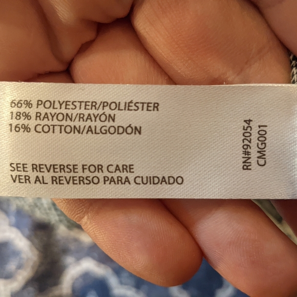 Carolyn Taylor Black/White/Gray Textured Short Sleeve Top XL - Picture 4 of 5